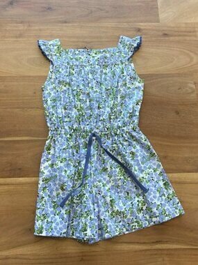Busy Bees- Gwynnie Romper Blue Hydrangea